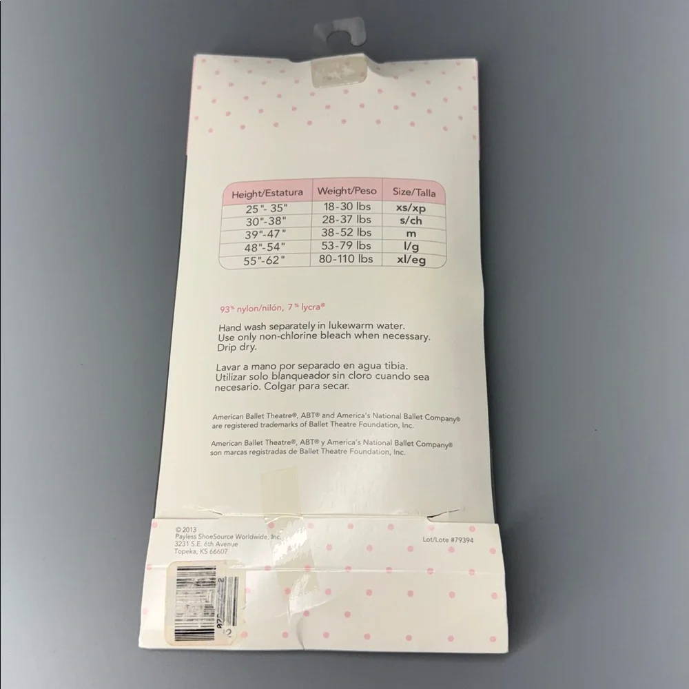 American Ballet Theatre Spotlights Ballet Tights Size Large NEW‎